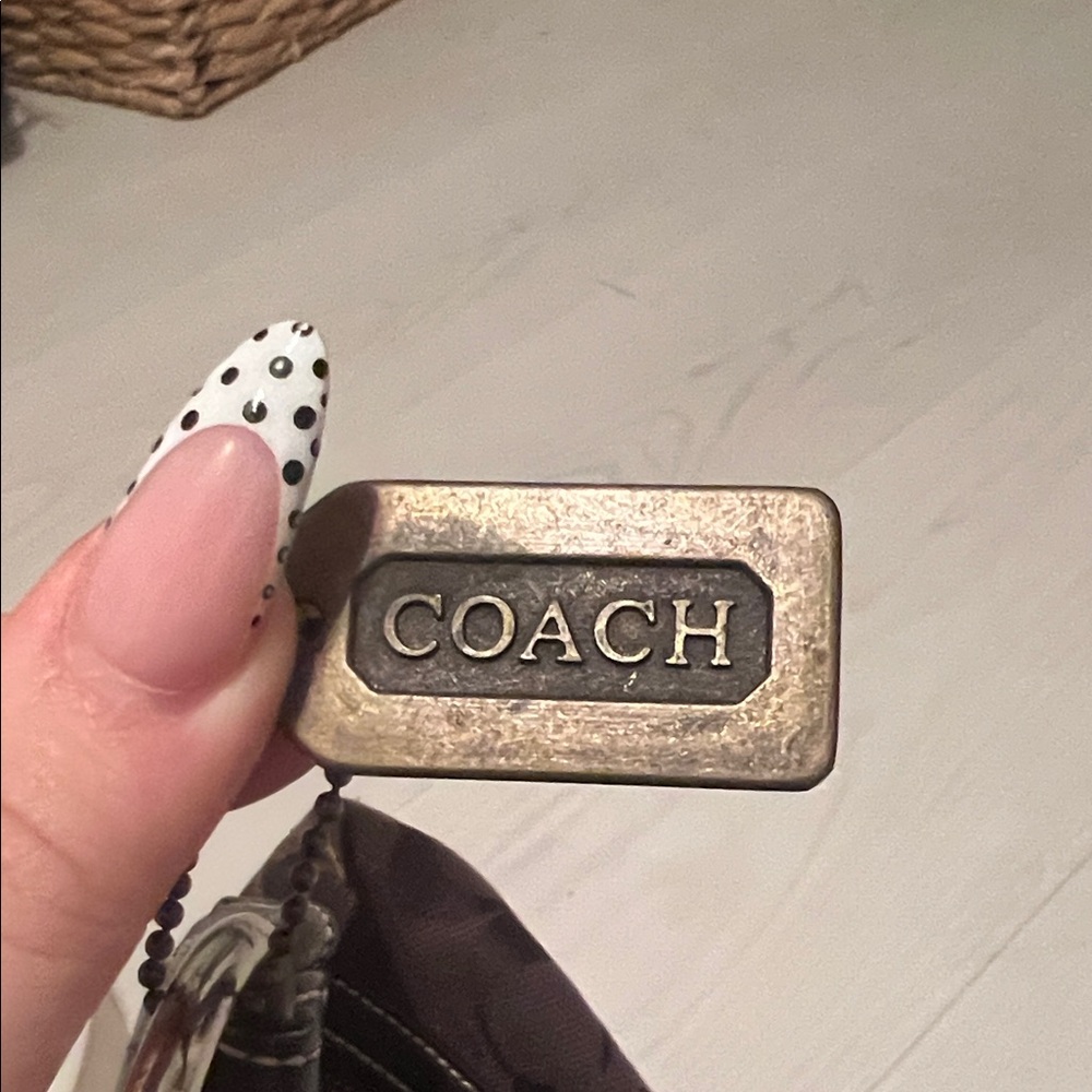 Coach Brown Patterned Shoulder Bag - Picture 2 of 4